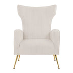 Upholstered Wingback Accent Chair - 26.4W x 37.8H x 32.6D