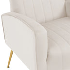 Upholstered Wingback Accent Chair - 26.4W x 37.8H x 32.6D