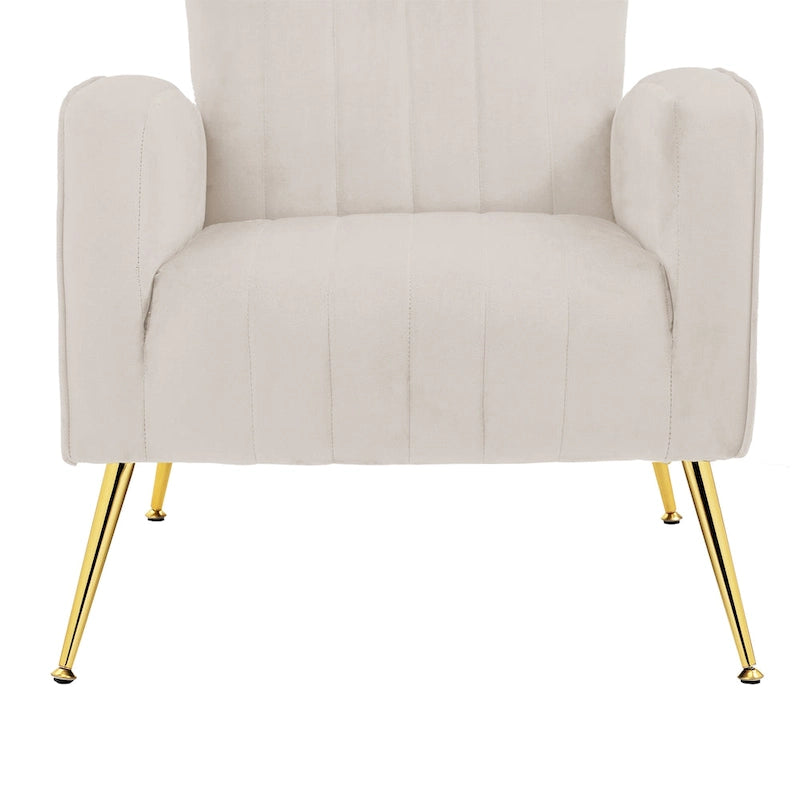 Upholstered Wingback Accent Chair - 26.4W x 37.8H x 32.6D