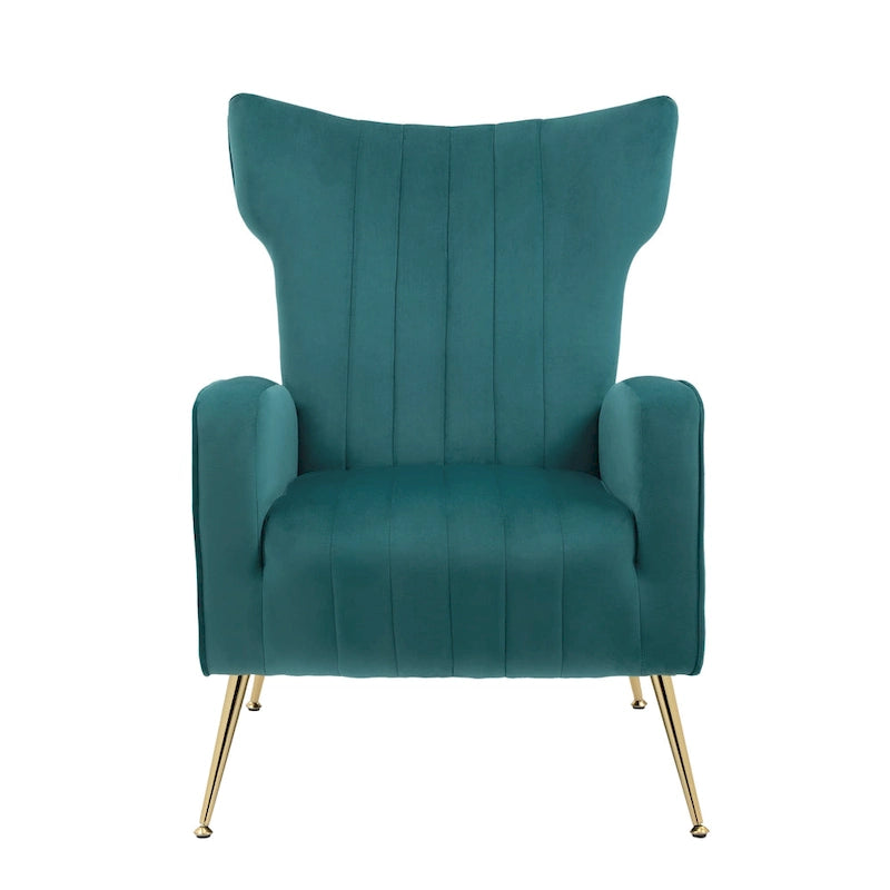 Upholstered Wingback Accent Chair - 26.4W x 37.8H x 32.6D