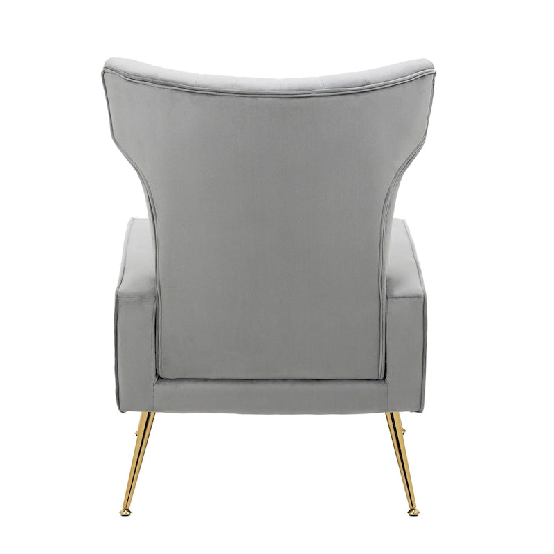 Upholstered Wingback Accent Chair - 26.4W x 37.8H x 32.6D