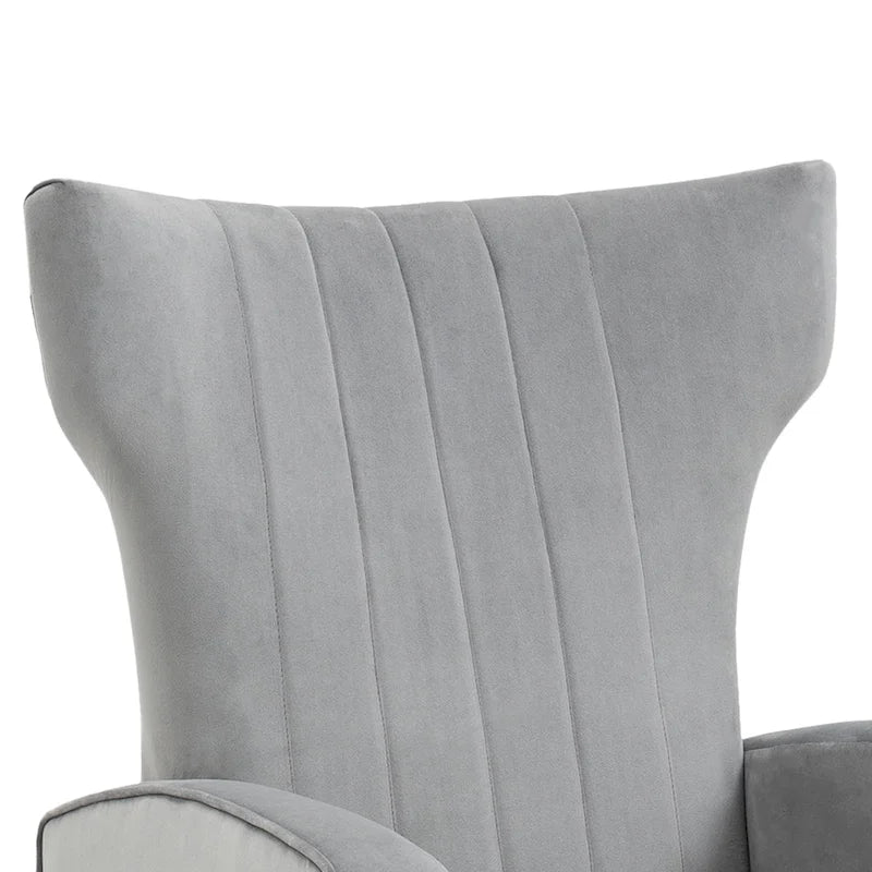 Upholstered Wingback Accent Chair - 26.4W x 37.8H x 32.6D