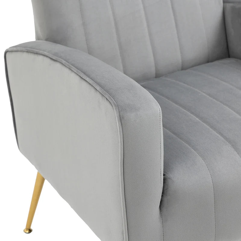 Upholstered Wingback Accent Chair - 26.4W x 37.8H x 32.6D