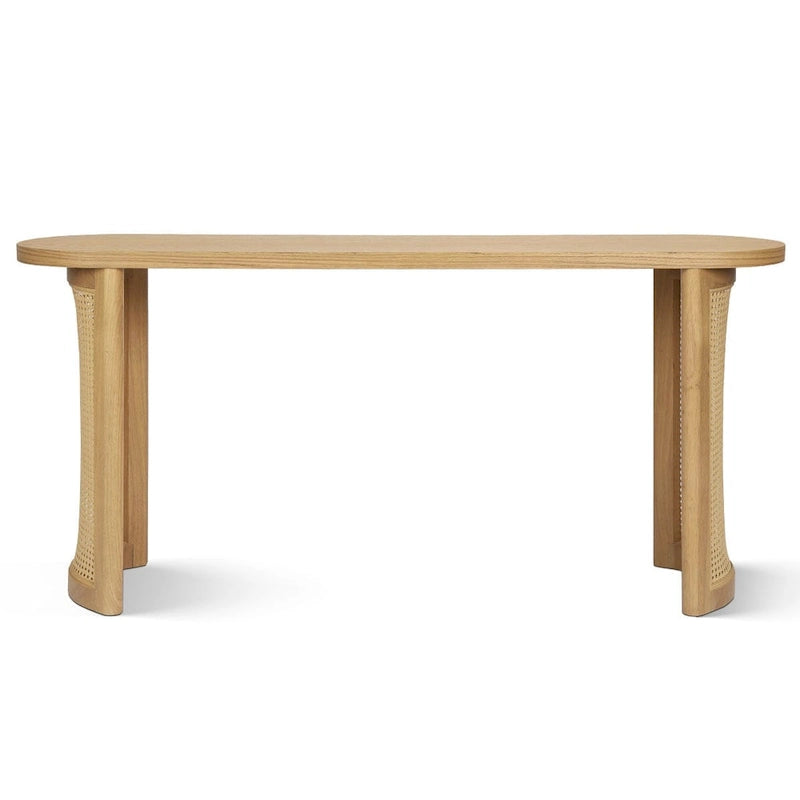 60 Solid Rattan Console Table