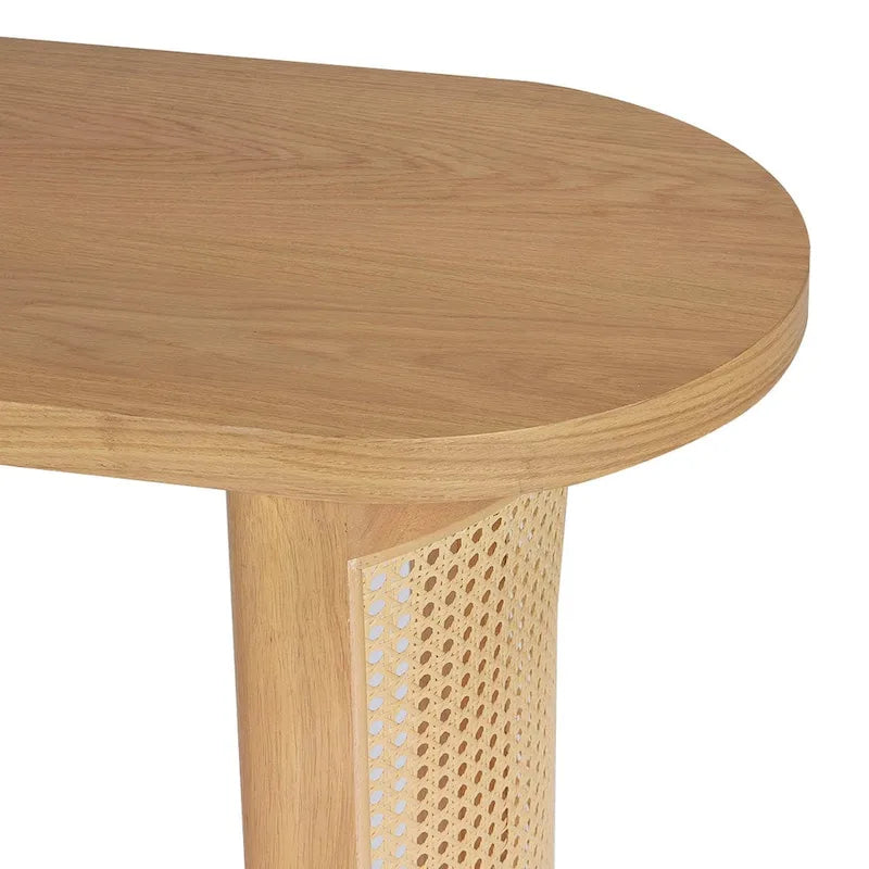 60 Solid Rattan Console Table