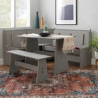 Wendell Solid Wood Corner Breakfast Nook Dining Set