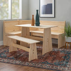 Wendell Solid Wood Corner Breakfast Nook Dining Set
