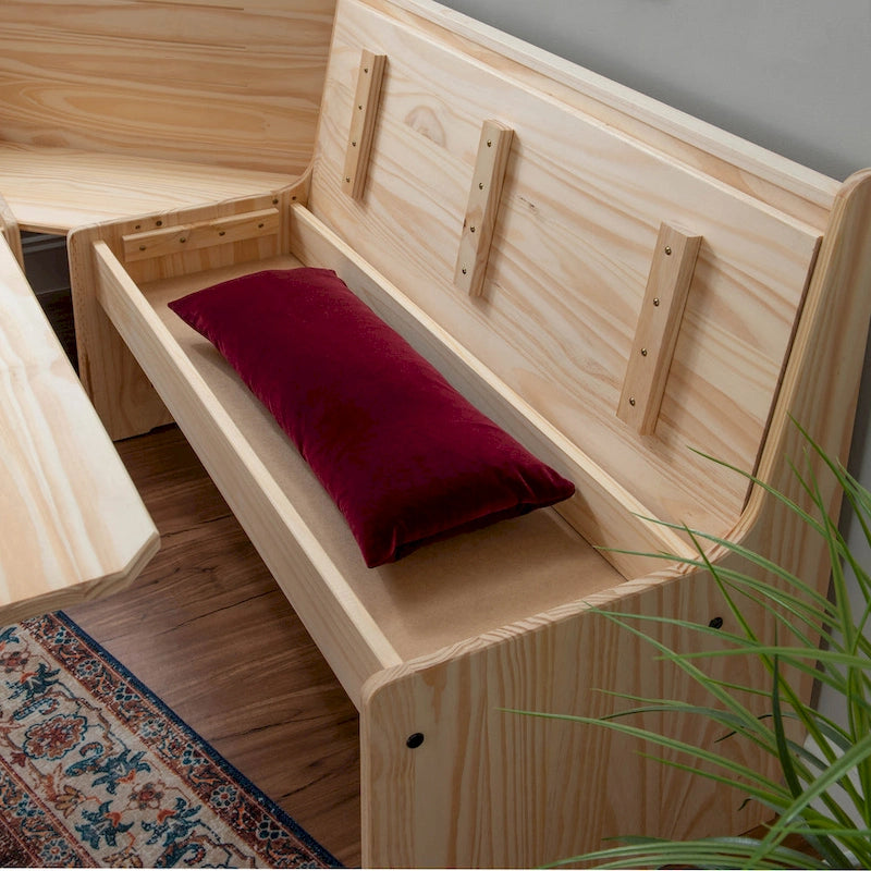 Wendell Solid Wood Corner Breakfast Nook Dining Set
