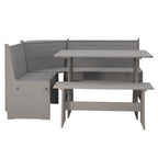 Wendell Solid Wood Corner Breakfast Nook Dining Set