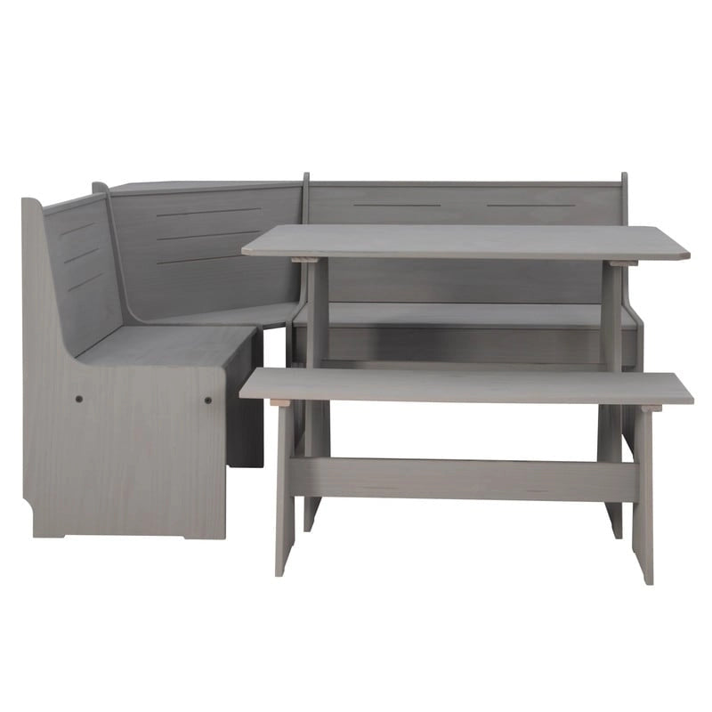 Wendell Solid Wood Corner Breakfast Nook Dining Set