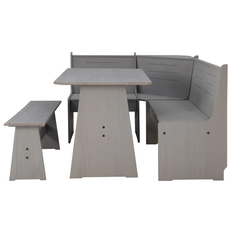 Wendell Solid Wood Corner Breakfast Nook Dining Set