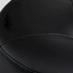 HOMCOM 360-deg Swivel Foot Stool Round PU Ottoman with Thick Sponge Padding and Solid Steel Base