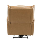 Eliseo Genuine Leather Power Recliner with USB Port and Wingback Design