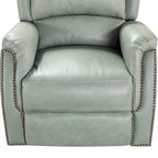 Eliseo Genuine Leather Power Recliner with USB Port and Wingback Design
