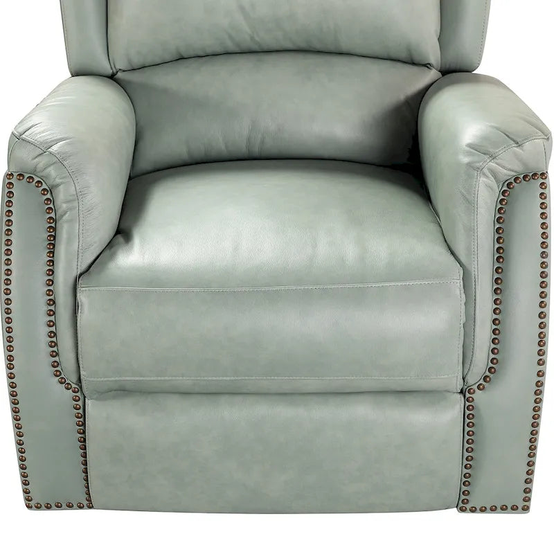 Eliseo Genuine Leather Power Recliner with USB Port and Wingback Design