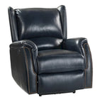 Eliseo Genuine Leather Power Recliner with USB Port and Wingback Design