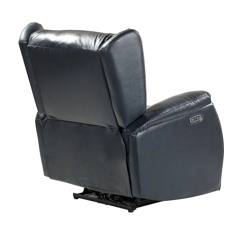 Eliseo Genuine Leather Power Recliner with USB Port and Wingback Design