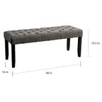 Copper Grove Chalwa Rustic Tufted 48-inch Dining Bench