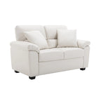 Morden Fort Upholstered Loveseats for Living Room,Two-Seater Sofa Faux Leather