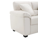 Morden Fort Upholstered Loveseats for Living Room,Two-Seater Sofa Faux Leather