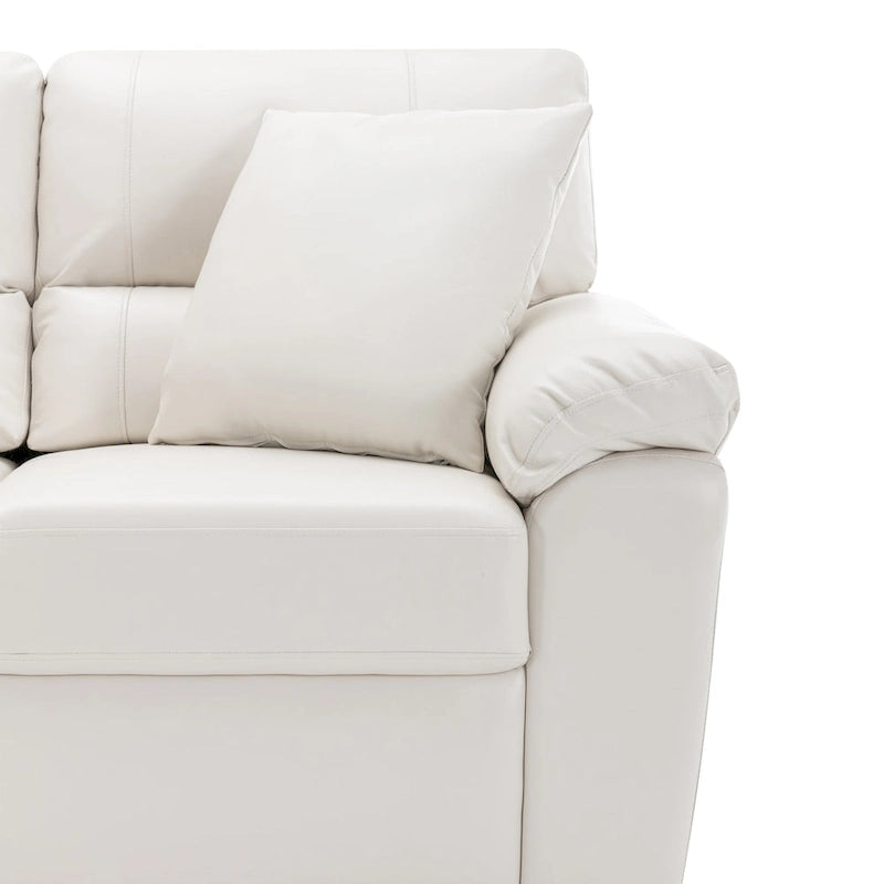 Morden Fort Upholstered Loveseats for Living Room,Two-Seater Sofa Faux Leather