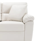Morden Fort Upholstered Loveseats for Living Room,Two-Seater Sofa Faux Leather