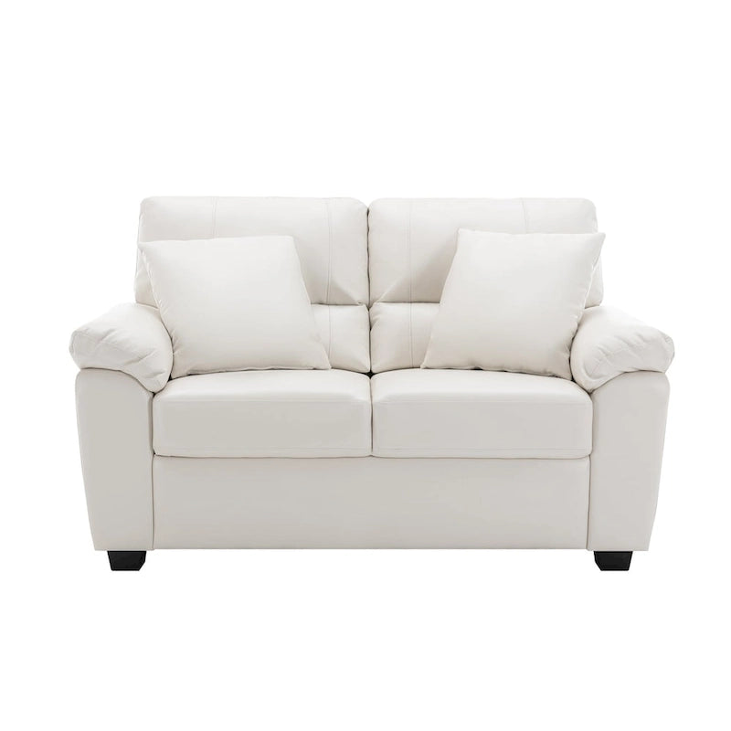 Morden Fort Upholstered Loveseats for Living Room,Two-Seater Sofa Faux Leather