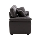 Morden Fort Upholstered Loveseats for Living Room,Two-Seater Sofa Faux Leather