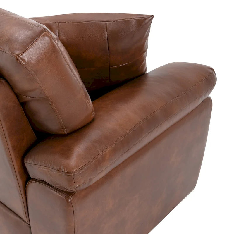 Morden Fort Upholstered Loveseats for Living Room,Two-Seater Sofa Faux Leather