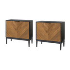 Jakob Modern 2 Doors Storage Cabinet Set with Adjustable Shelf Set of 2 By HOLALA HOME