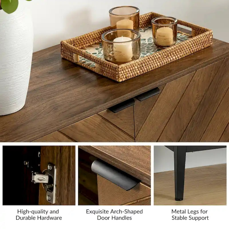 Jakob Modern 2 Doors Storage Cabinet Set with Adjustable Shelf Set of 2 By HOLALA HOME