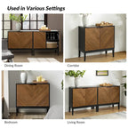 Jakob Modern 2 Doors Storage Cabinet Set with Adjustable Shelf Set of 2 By HOLALA HOME