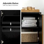Jakob Modern 2 Doors Storage Cabinet Set with Adjustable Shelf Set of 2 By HOLALA HOME