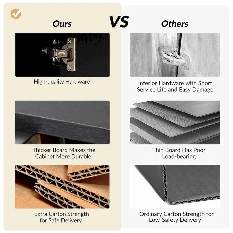 Jakob Modern 2 Doors Storage Cabinet Set with Adjustable Shelf Set of 2 By HOLALA HOME