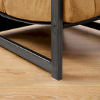 Art Leon Genuine Leather Lounge Accent Arm Chair