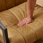 Art Leon Genuine Leather Lounge Accent Arm Chair