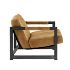 Art Leon Genuine Leather Lounge Accent Arm Chair