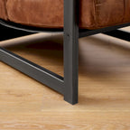 Art Leon Genuine Leather Lounge Accent Arm Chair