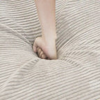 Corduroy Upholstered Deep Seat Comfy Sofa&Couches with Solid Wood Legs for Living Room