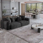 Corduroy Upholstered Deep Seat Comfy Sofa&Couches with Solid Wood Legs for Living Room