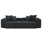 Corduroy Upholstered Deep Seat Comfy Sofa&Couches with Solid Wood Legs for Living Room