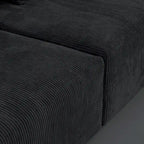 Corduroy Upholstered Deep Seat Comfy Sofa&Couches with Solid Wood Legs for Living Room