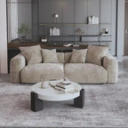 Corduroy Upholstered Deep Seat Comfy Sofa&Couches with Solid Wood Legs for Living Room