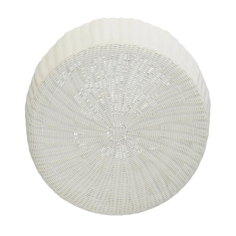 Household Essentials Handwoven Resin Barrel Side Table Storage Container