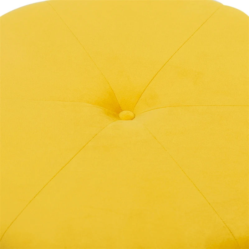 Adeco Carrington Juttersbo Round Tufted Fabric Ottoman