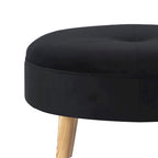 Adeco Carrington Juttersbo Round Tufted Fabric Ottoman