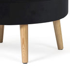 Adeco Carrington Juttersbo Round Tufted Fabric Ottoman