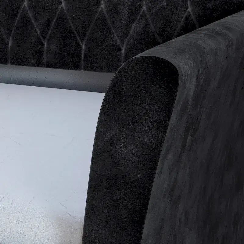 Boyd Sleep Kendal Velvet Upholstered Twin Daybed with Trundle