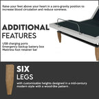 Onetan, Adjustable Bed Base with headboard, Wireless remote,Zero Gravity, Underbed Lighting, Beige