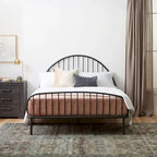 New Heights McPhee Black Iron Spindle Platform Bed